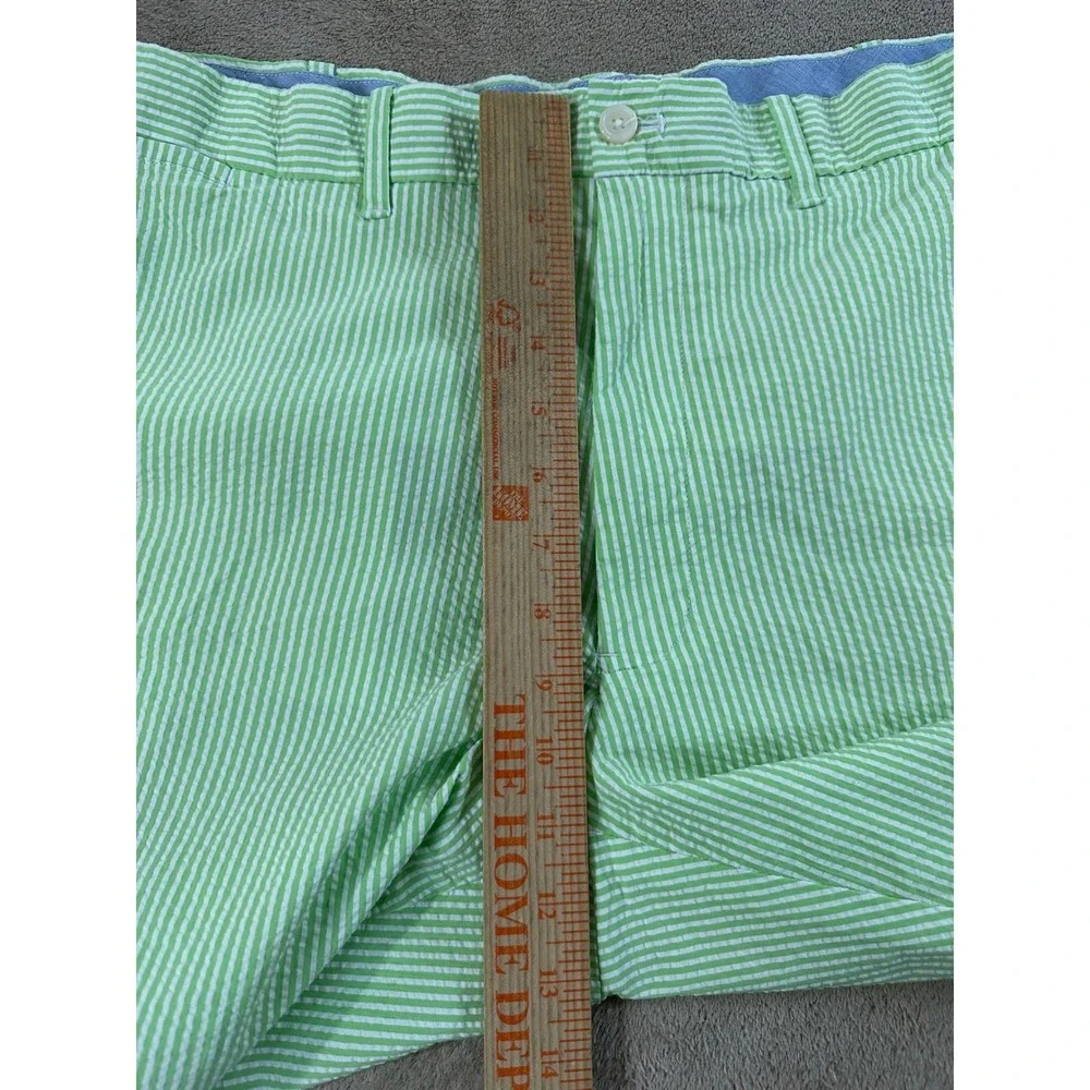 Polo Golf Ralph Lauren Seersucker shorts Mens 40 Green Striped Classic‎ Fit EUC